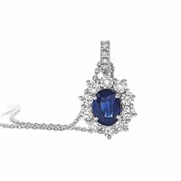 Collana Giorgio Visconti Donna in Oro bianco Zaffiro 0.45 Ct GB37875Z - GB37875Z